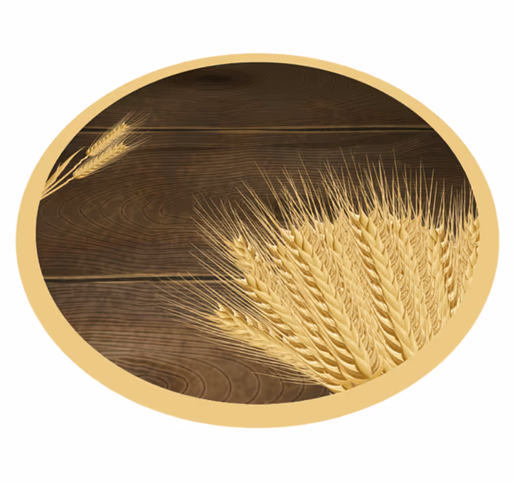 Gouden tarwetakjes vinyl tapijt natuur - TenStickers