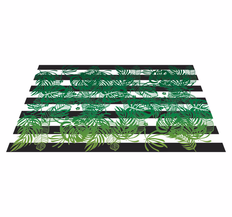 Tropische bladpatronen vinyl tapijt bloemen en planten - TenStickers