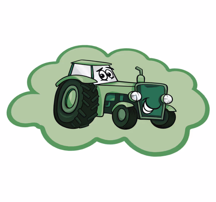 Vriendelijke trekker vinyl tapijt kind - TenStickers