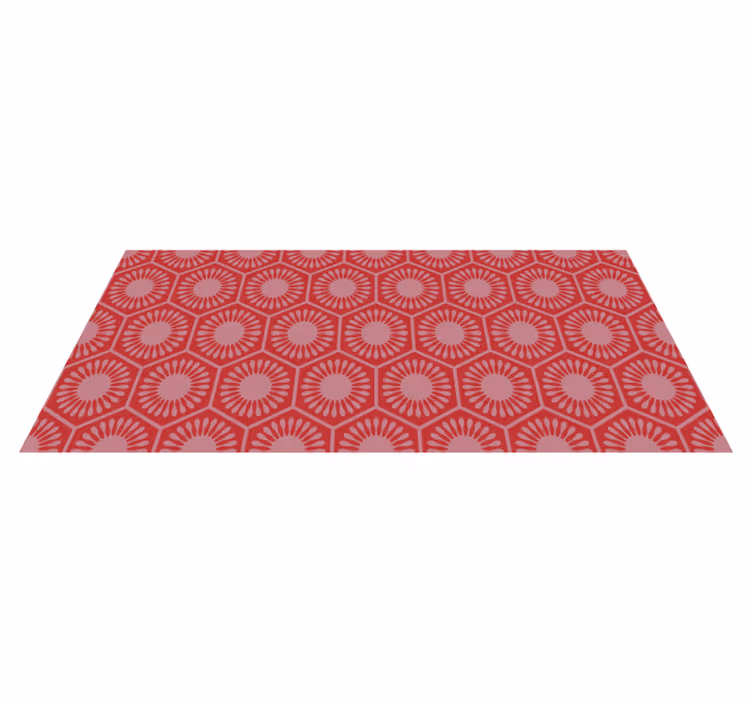 Cirkelvormig motiefensemble vinyl tapijt geometrisch - TenStickers