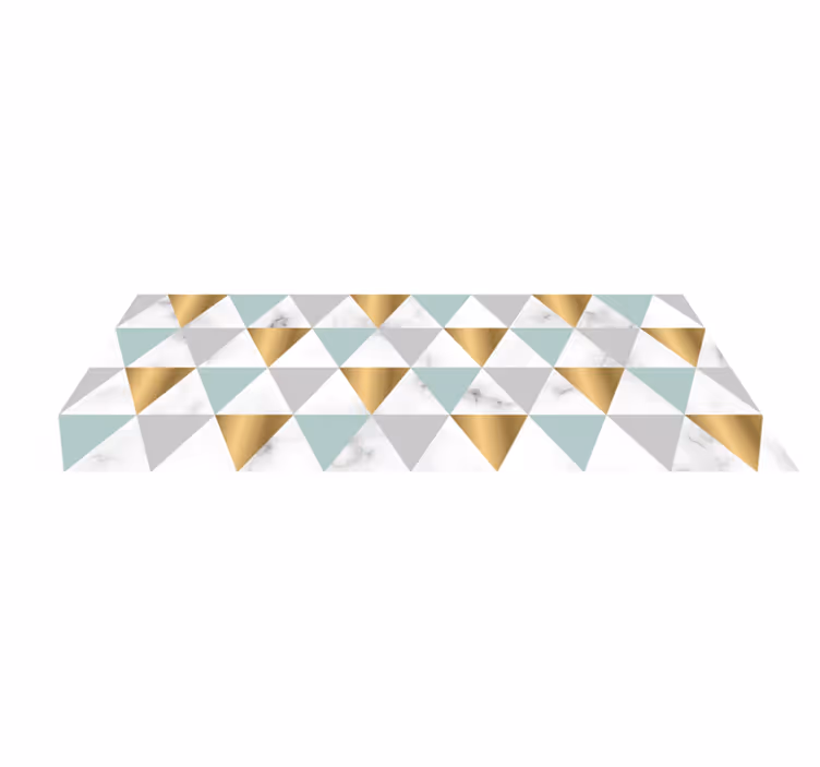 Geometrisch driehoeksmozaïek Geometrische vinyl vloerkleed - TenStickers