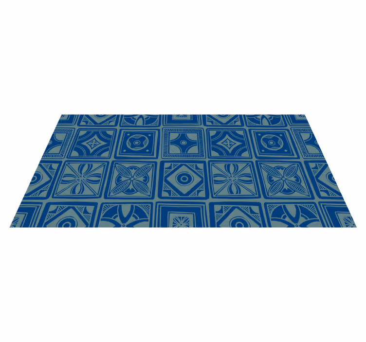 Decoratief geometrisch vinyl tapijt tegels - TenStickers