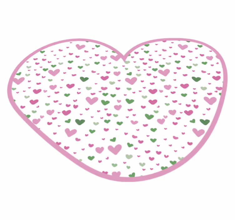 Decor met hartpatroon vinyl tapijt voor meer kinderen - TenStickers