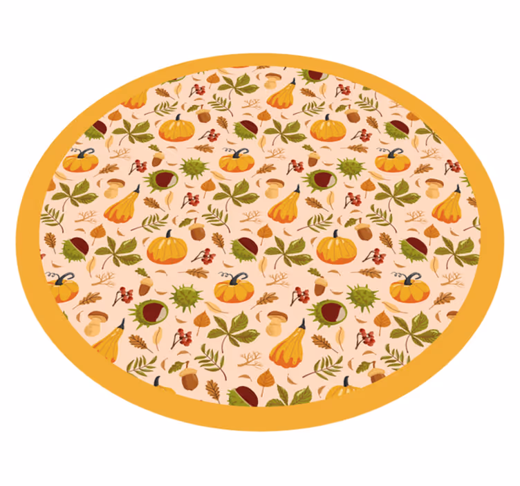 Herfstoogst thema vinyl tapijt natuur - TenStickers