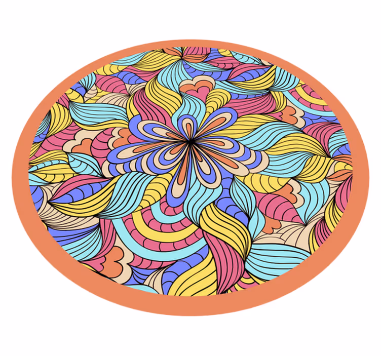 Bloemenwerveling vinyl tapijt bloemen en planten - TenStickers
