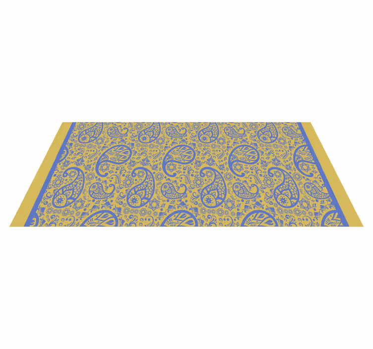 Paisley wervelt vinyl tapijt slaapkamer - TenStickers