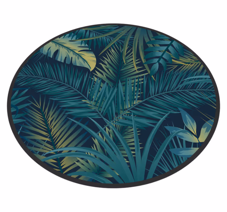 Tropisch bladensemble vinyl tapijt bloemen en planten - TenStickers