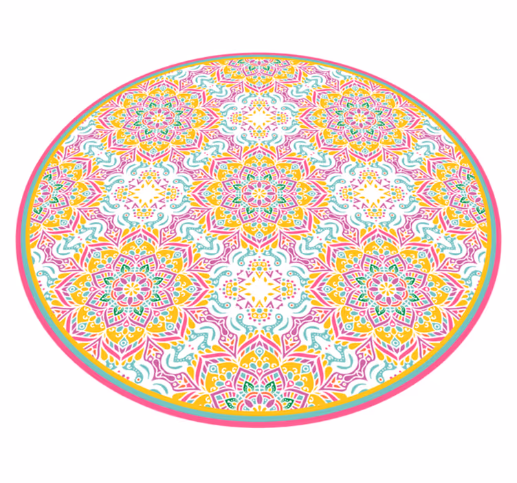 Vinyl tapijt mandala ronde mandala - TenStickers
