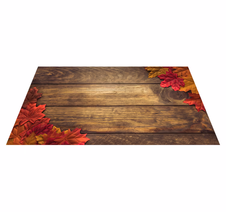 Natuur vinyl tapijt Hout met herfstbladeren - TenStickers