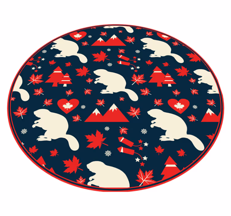 Feestelijk polair patroon vinyl tapijt kerstmis - TenStickers