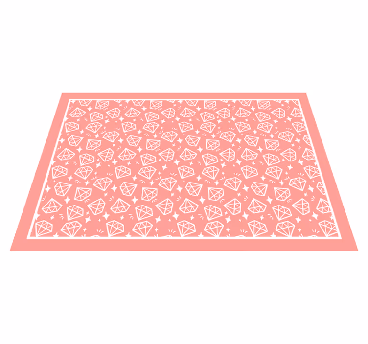 Geometrisch diamantpatroon vinyl tapijt met textuur - TenStickers