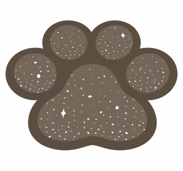 Pootafdruk vorm vinyl tapijt dierenprint - TenStickers