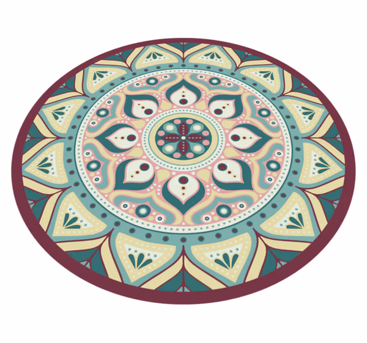Vinyl tapijt mandala circulair ontwerp - TenStickers