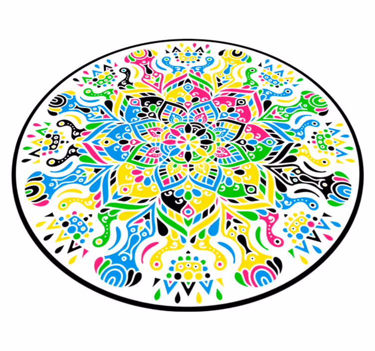Vinyl tapijt mandala vibrante mandala - TenStickers