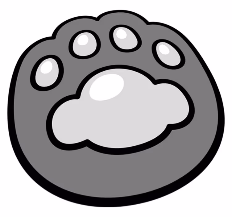 Pootafdruk dieren vinyl tapijt - TenStickers