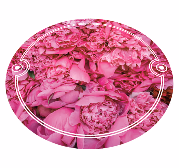 Bloemenmeditatieruimte vinyl tapijt bloemen en planten - TenStickers