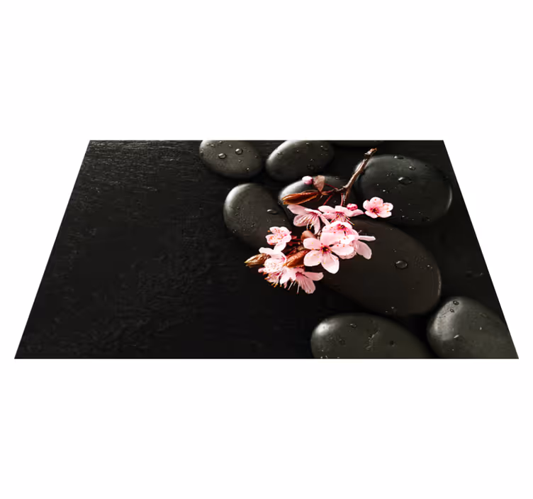 Zen stenen vinyl tapijt natuur - TenStickers