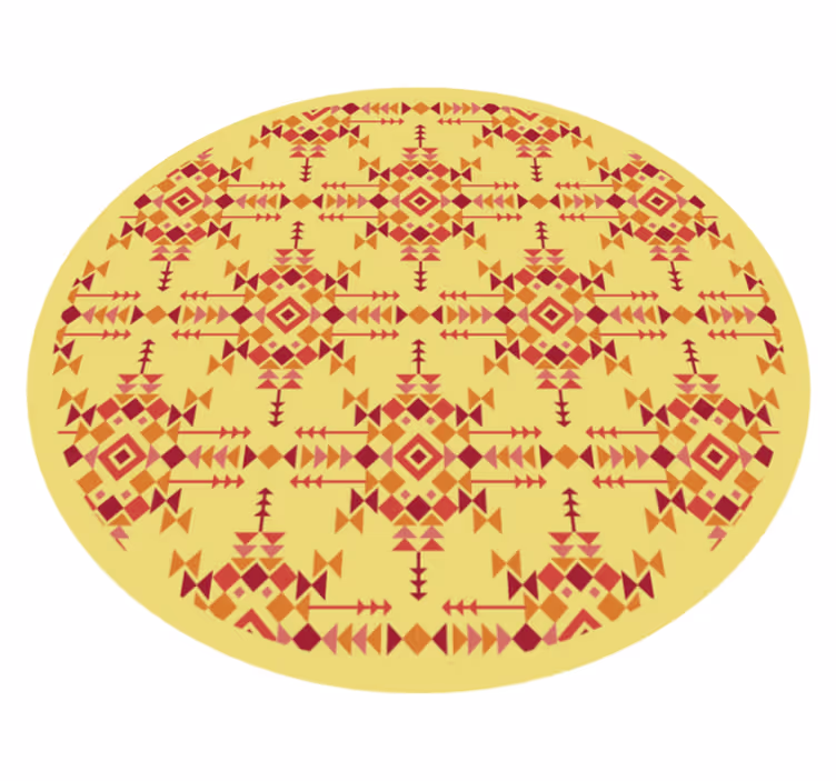 Etnische symmetrie etnisch vinyl tapijt - TenStickers