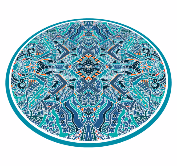 Vinyl tapijt mandala cirkelvormigheid - TenStickers