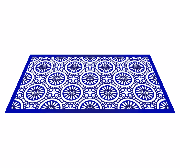 Cirkelvormig mandalapatroon vinyl tapijt mandala - TenStickers
