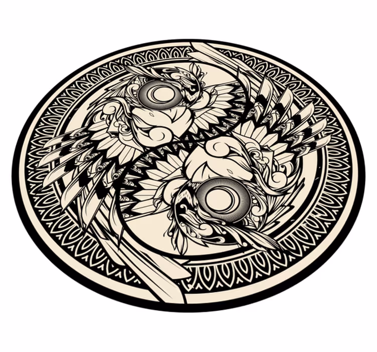 Gedetailleerde mandala's vinyl tapijt mandala - TenStickers