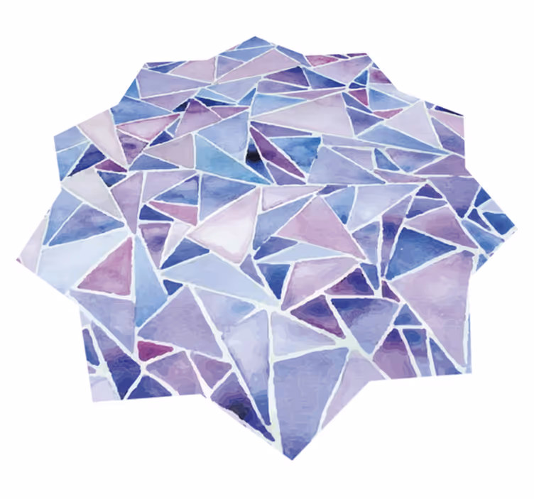 Moderne geometrische opstelling vinyl tapijt mozaïek - TenStickers