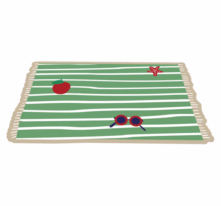 Zomerse vibes vinyl tapijt met strepen - TenStickers