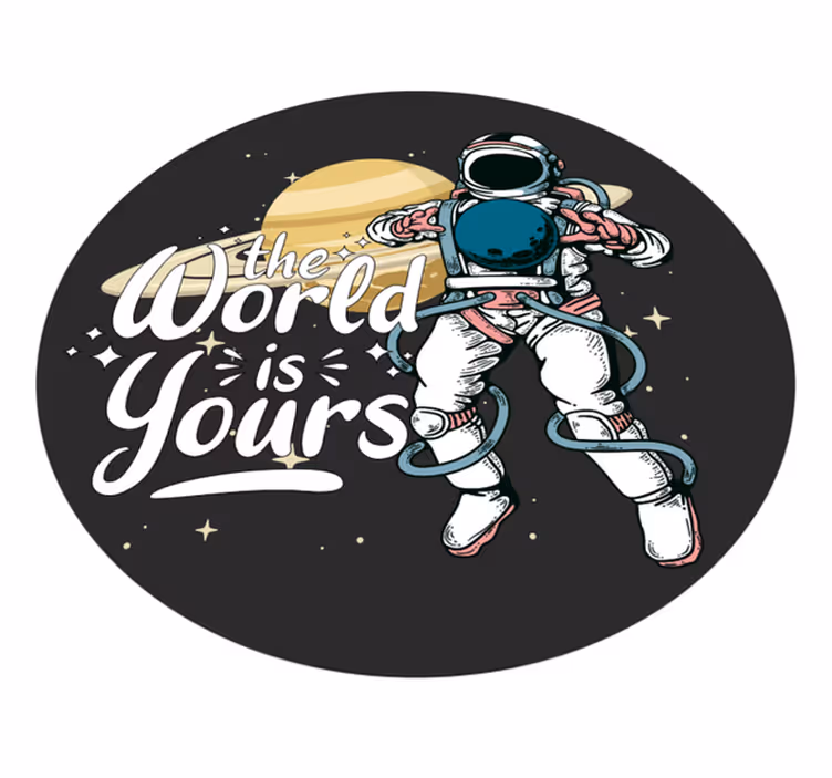 Verkenning door astronauten vinyl tapijt tiener - TenStickers