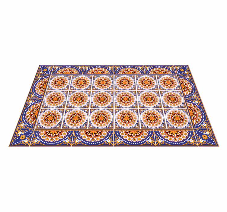 Mandala-mozaïekpatroon vinyl tapijt tegels - TenStickers