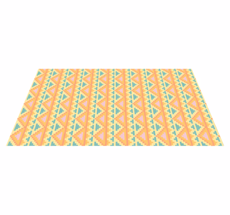 Tribale patroondecoratie vinyl tapijt geometrisch - TenStickers