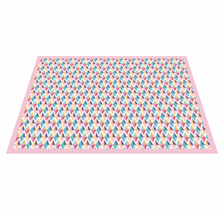 Runner met geometrisch patroon vinyl tapijt badkamer - TenStickers