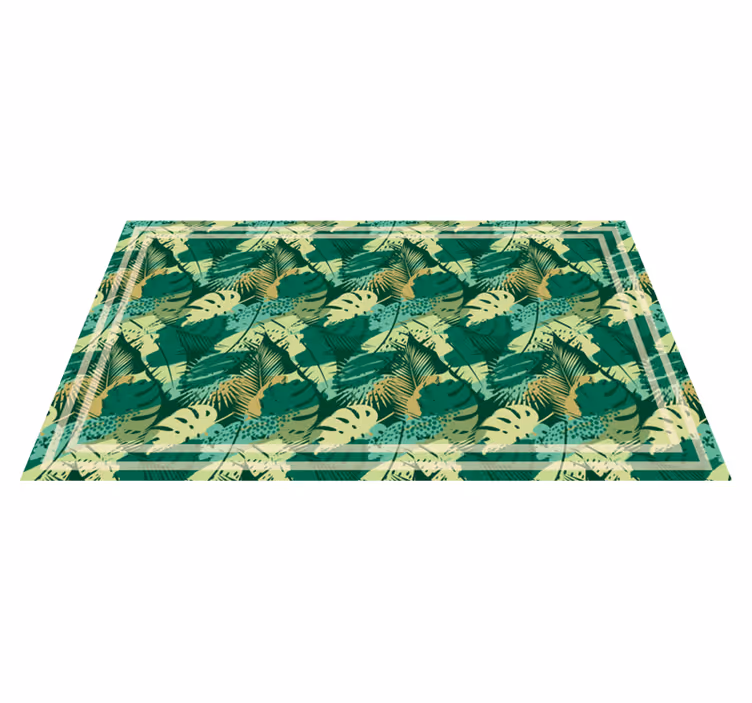 Tropische gebladertereeks vinyl tapijt bloemen en planten - TenStickers