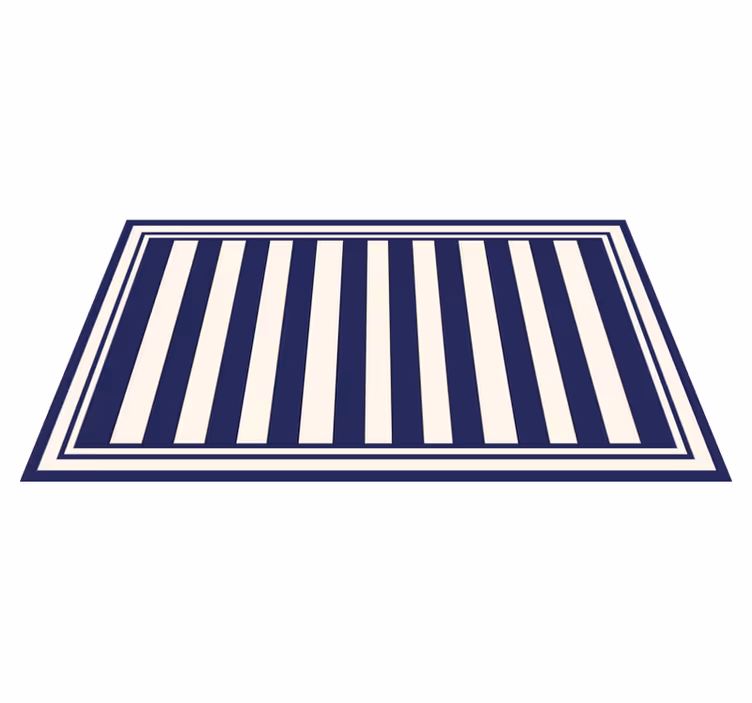 Maritieme lijnen vinyl tapijt met strepen - TenStickers