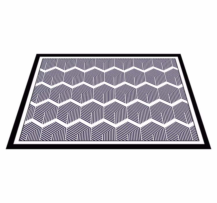 Kubistische tegenstelling vinyl tapijt geometrisch - TenStickers