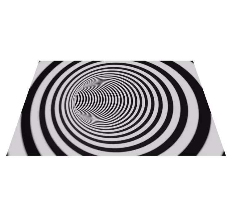 Optische illusiewerveling vinyl tapijt geometrisch - TenStickers