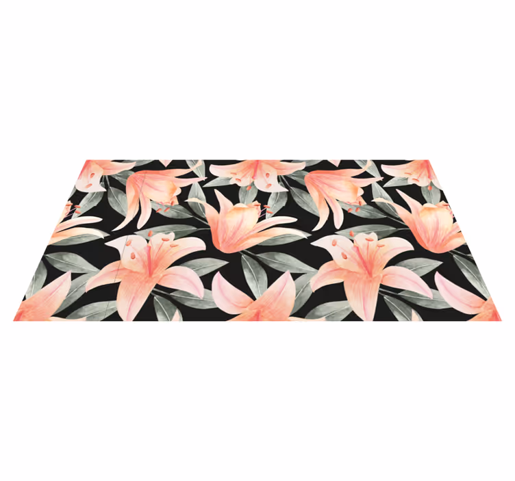 Bloemenbries beelden vinyl tapijt bloemen en planten - TenStickers
