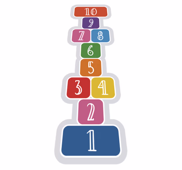 Hinkelen opeenvolging vinyl tapijt spel - TenStickers