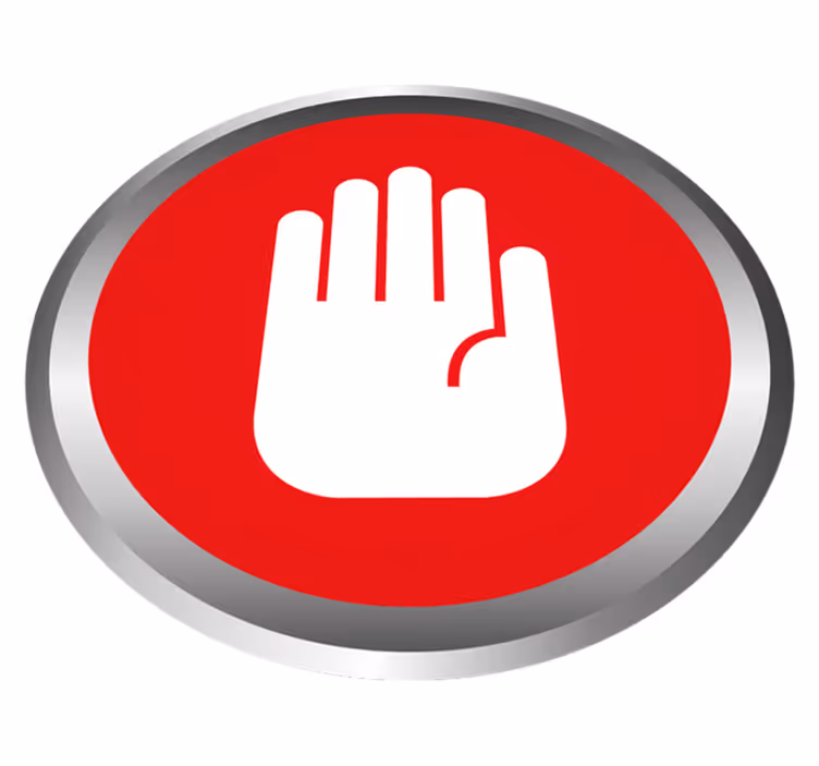 Stopsignaal decoratie marmeren vinyl tapijt - TenStickers