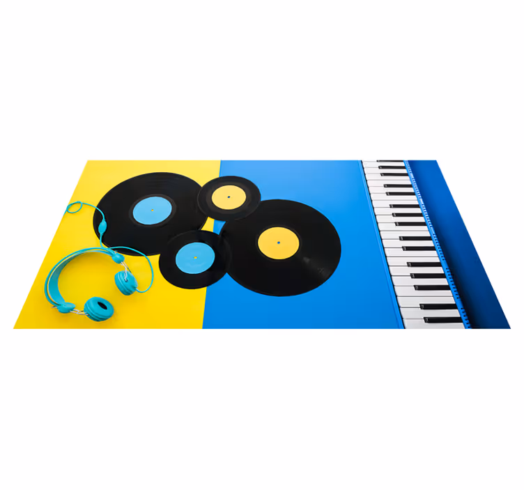 Muzikale elementen vinyl tapijt spel - TenStickers