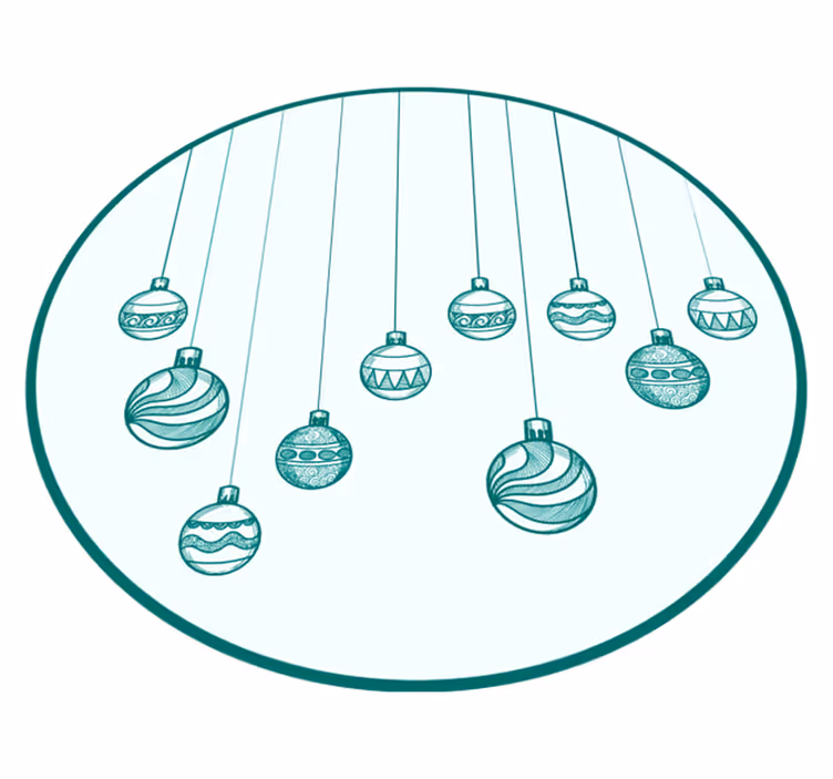 Feestelijke ornamenten vinyl tapijt kerstmis - TenStickers