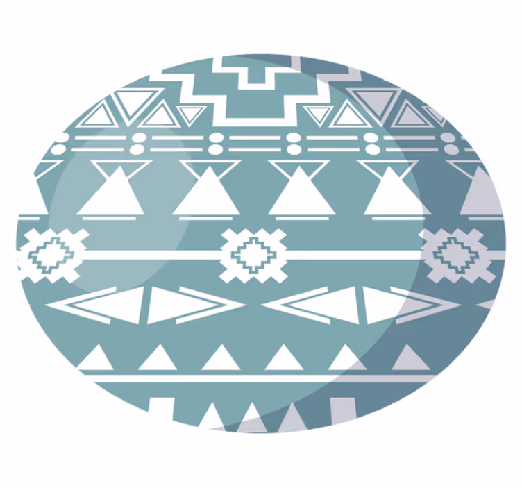 Tribale geometrie vinyl tapijt geometrisch - TenStickers