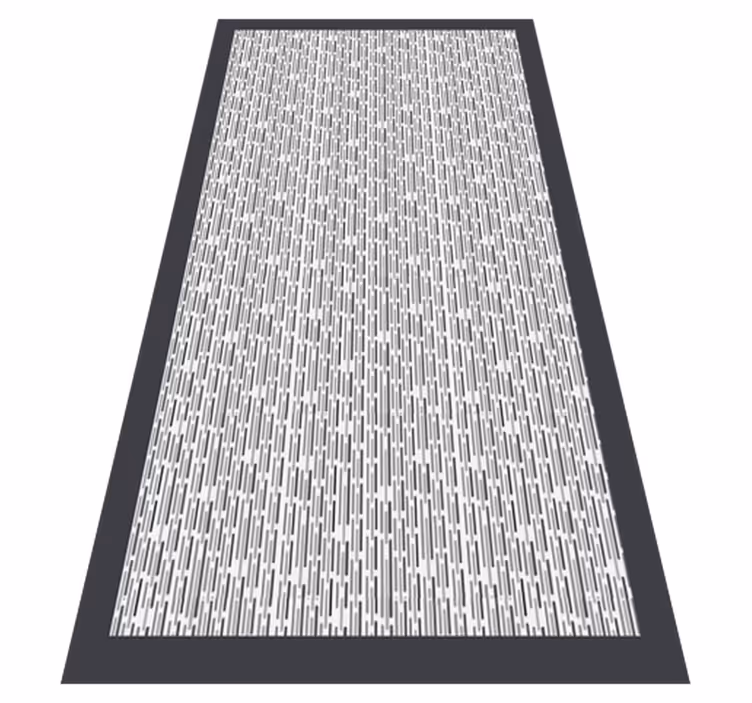 Monochrome geometrische vinyl tapijt geometrisch - TenStickers