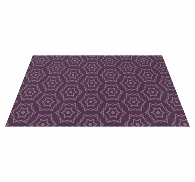 Symmetrisch patroon vinyl tapijt geometrisch - TenStickers