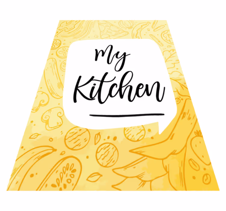 Mijn keukentekst vinyl vloerkleed keuken - TenStickers