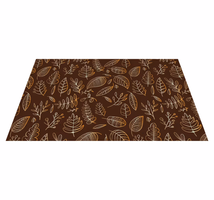 Botanische herfst vinyl tapijt bloemen en planten - TenStickers