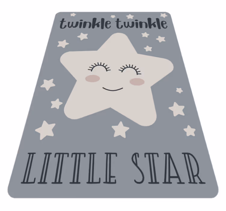 Twinkle star-thema vinyl tapijt kind - TenStickers