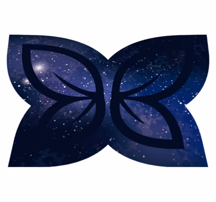 Kosmisch vlindersilhouet vinyl tapijt met textuur - TenStickers