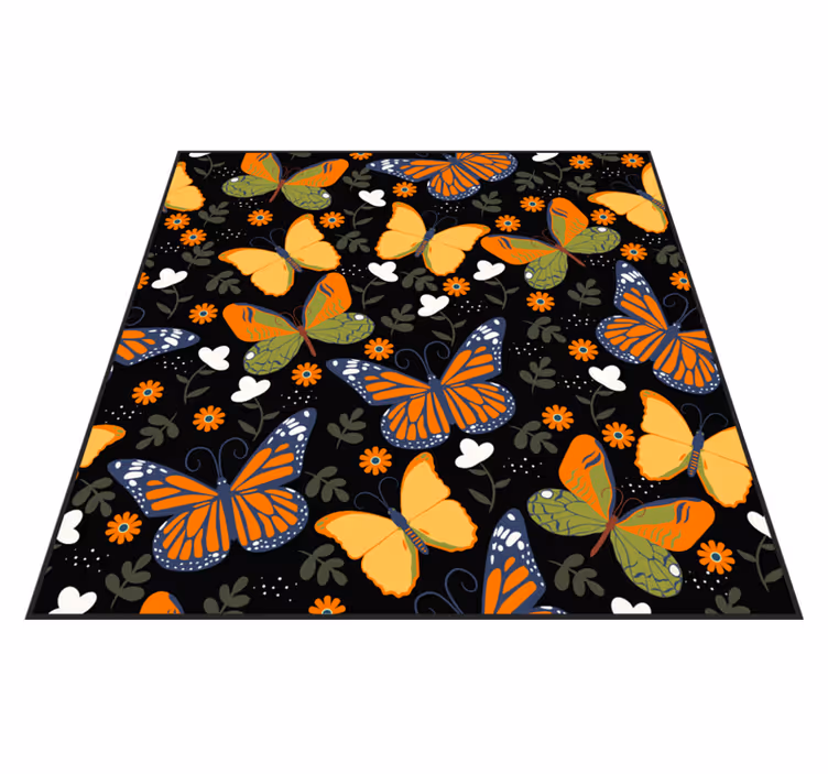 Vlinder motief dieren vinyl tapijt - TenStickers