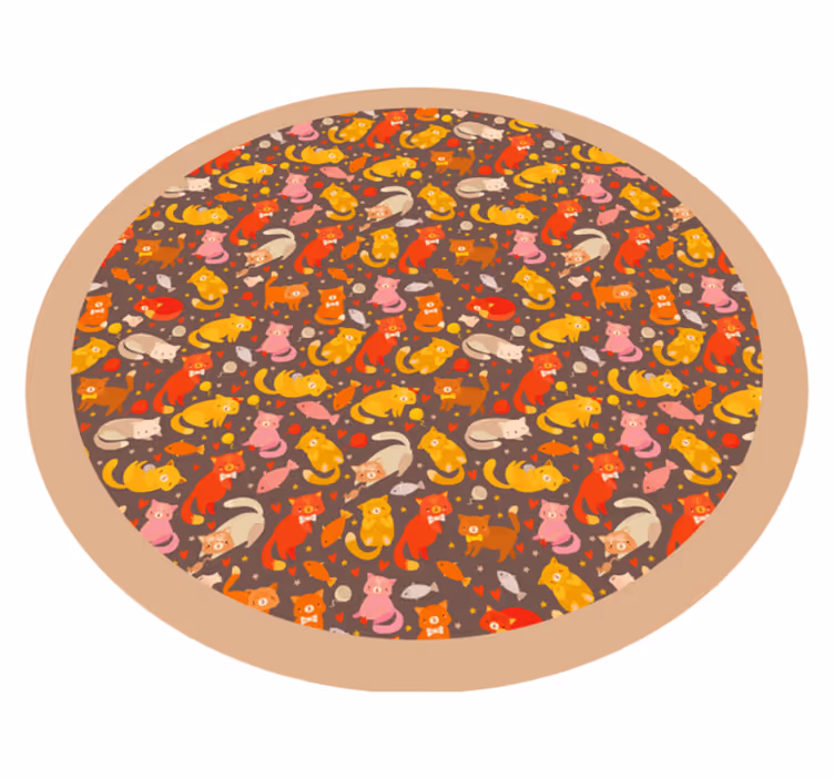 Speels dierenpatroon vinyl tapijt voor meer kinderen - TenStickers