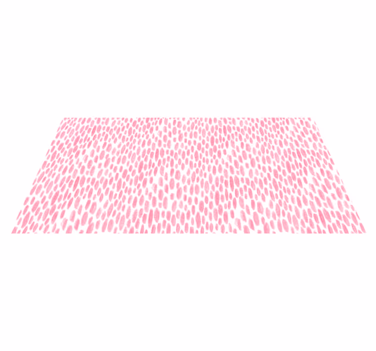 Roze aquarelstippen vinyl tapijt tiener - TenStickers